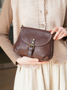 Túi Đeo Chéo Da Thật Thời Trang Mới Cho Nữ Túi Đeo Vai Đơn Túi Đeo Chéo Da Bò Tanning Cổ Điển Đa Năng Nghệ Thuật Túi Đeo Vai