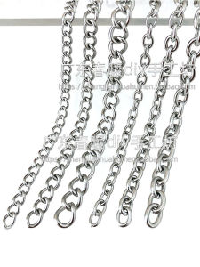 Thép không gỉ 304 Xoắn Dây Xích O-Chain Mặt Dây Chuyền Vòng Cổ 4 Liên Kết Mờ Dây Xích Móc Khóa DIY Phụ Kiện Dây Xích Treo