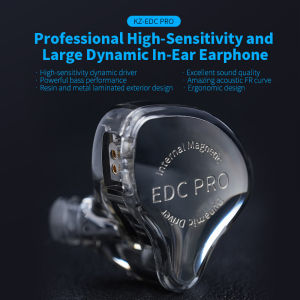 KZ EDC PRO Earphone Professional High-Sensitivity And Large Dynamic In-Ear Earbuds HiFi Bass Music IEM Headphone Noise Cancelling Sports Running Gaming Wired Headsets 2Pin Detachable DJ Monitors For Smartphones MP3 MP4 Players Tablet Laptops Computers