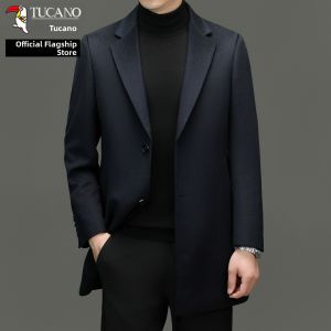 TUCANO | Mens Mid-long Silk-wool Blend Coat