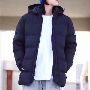 Winter Hooded Down Jacket Blue Black Men Winter Clothes Coat Winter Windbreaker Windproof Coat Long Cold Stand Up Collar Jacket Men 羽絨服男 Baju Sejuk Tebal Lelaki Parka Thermal Jacket Men Sweater Tebal Lelaki Snow Warm Jacket Sweater Tebal 冬天外套男