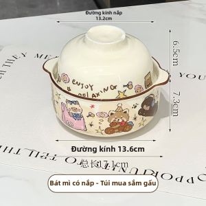 XIAOHUANGLU | Bát Sứ Đậy Nắp Dễ Thương
