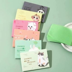 1/2Bag Face Absorbent Oil Control Paper Green Tea Wipe Oil Removal Absorbing Sheet Matcha Oily Face Blotting Paper