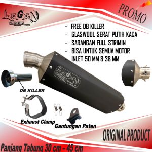 knalpot racing suara bass gahar silincer only original Legend Genaration Big Bass Volume Black / Hitam Coating include db killer