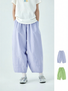 KECHU | Summer New Lightweight Loose Balloon Pants for Middle to Older Girls Water-washed Cotton