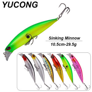 YUCONG 1PCS Silent Minnow Bait 105mm-29.5g Sinking Fishing Lure Trolling Swimbait Hard Wobblers Isca Pesca duro cebo leurre