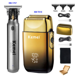 Kemei | Bộ Cắt Tóc Chuyên Nghiệp Kemei KM-TX10 KM-1757 Dành Cho Nam Máy Cắt Tóc Điện Sạc Được Độ Chính Xác 0mm