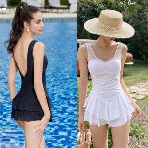 Bộ Đồ Bơi Liền Thân Phong Cách Mới 2025 Dành Cho Nữ Váy Hở Lưng Đồ Bơi Tắm Nước Nóng Đồ Bơi Thể Thao Đồ Bơi Thường Ngày
