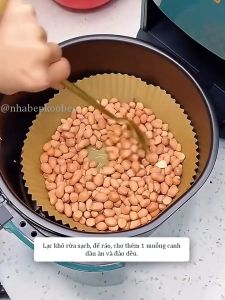 Giấy lót nồi chiên không dầu nến KOOBEE dạng khay hình tròn không lỗ - Set 50 khay giấy nến đa năng tiện dụng (PKB14)