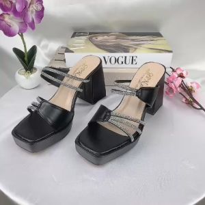 Giày cao gót - Guốc nữ cao gót đúp 9p quai xoàn mảnh nhiều dây chéo G29