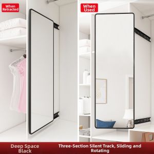 Concealed Rotating Mobile Full-body Mirror Wall-mounted