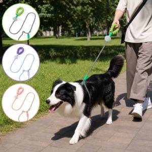 Lovinland Pet độ bền kéo cao bện trượt chì với tay cầm mềm xé kháng chống nổ đào tạo Dây Xích cho chó