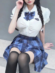 Ban Đầu Gao Peng Tian JK Đồng Nhất Váy Ngắn Cao Cấp Và Họa Tiết Kẻ Sọc Phong Cách Ngọt Ngào Đại Học Đầm Dự Tiệc Cho Nữ 18-24