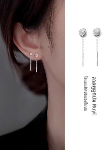 S925 Sterling Silver Earrings Women Fashionable Small Audience Elegant Knot Dangle Studs Fresh Outburst Korean Style Jewelry