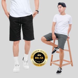 Celana Pendek Boardshort Pria Dewasa Bahan Katun Stretch Premium