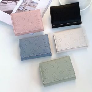 Ví nữ dáng gập gấu con màu pastel dễ thương BAG U VDG58