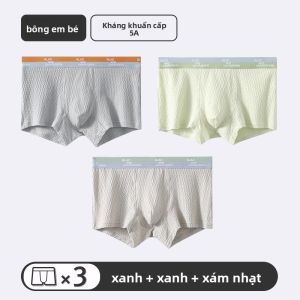 JIAZINI | Quần lót nam cotton kháng khuẩn thể thao cạp vừa quần đùi nam trẻ em cotton nguyên chất thoáng khí thoải mái mùa hè