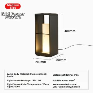 JUYU | Outdoor Garden Decorative Lighting Solar Lawn Lamp Stainless Waterproof