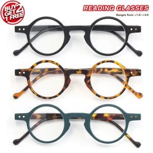 3Pcs Suit Retro Blue Light Blocking Reading Glasses Men Women Stylish Far Sight Eyewear Presbyopia Eyeglasses