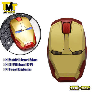 Mouse Gaming Wireless Model Iron Man Tanpa Kabel Silent Bluetooth Ergonomic Wireless Gaming Mouse Murah