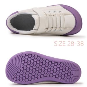 WuChu รองเท้าเท้าเปล่ารองเท้าบูทหุ้มข้อกว้างเด็กรองเท้าผ้าใบเด็กหญิงเด็กชายน้ำหนักเบา