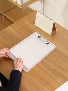 2 IN 1 Clipboard with Storage Clip Open Plastic File Clipboard Folder High Capacity Storage Clipboard Folder Storage Clipboard file Box Office Document Organizer Case Box A4 Size