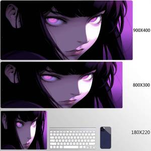 Bandai | XXL 50x100cm Tím Anime Girl Miếng Lót Chuột Dành Cho PC Game Thủ Mở Rộng Bàn Thảm Cao Su Laptop Bàn Phím Máy Tính Phụ Kiện