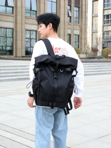 Sport Outdoor Climbing Cycling Large Capacity Backpack Double Shoulder Bag for Men Nylon Material Street Trendy Style Anti-splashing Water