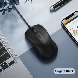 B．O．W | Quiet and Good Grip Wired Mouse for Office Use