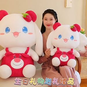Gấu bông Melody mặt yếm dâu mèo bông Melody đáng yêu cho bé