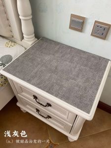 Linen Cloth Pattern Waterproof Leather Table Mat Bedside Table Coffee Table TV Cabinet Dining Table Dustproof Tablecloth Disposable Display Customization