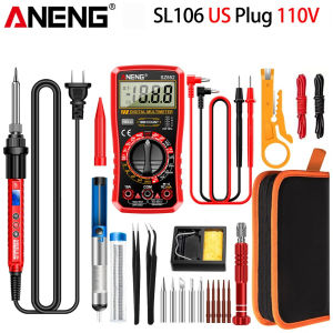 ANENG | Electric Soldering Iron ANENG SL106 Digital 180~520℃ Adjustable Temperature SZ852 Smart Multimeter Professional Repair Kit Tools