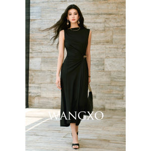 WANGXO | Đầm Nếp Gập Có Mũi Nhọn Dễ Tháo Lắp