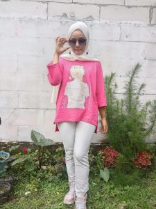 Kaos wanita lengan panjang terbaru/kaos hijab oversize terbaru/baju wanita hijab terbaru