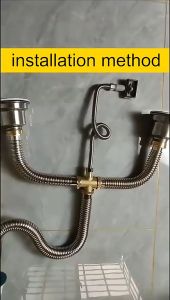 Bộ xi phông chậu rửa chén bát hai hố chất liệu inox SUS304 ( Full hộp )