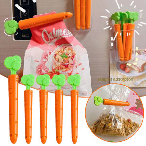 5 cái túi thực phẩm kẹp niêm phong cà rốt Hoạt Hình Hình chống ẩm nhà bếp bảo quản Clip phụ kiện nhà bếp