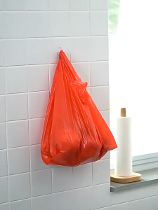 Invisible armored bag for fruits and vegetables 50×37cm double compartment storage monster breathable mesh tropical mildew-proof nail-free wall hanging Japanese storage aesthetics - life is too hard storage should be soft