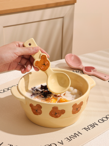 ช้อนเซรามิค น่ารัก เด็กกินช้อนมูลค่าความงามสูงอินเทอร์เน็ตที่มีชื่อเสียงซุปขนมหวานช้อนเล็กใช้ในบ้านกวาง Guchuan ยี่ห้อ