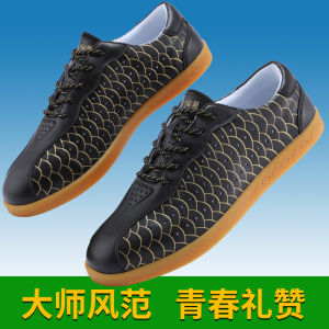 Feng Qing Yang Tai Chi Shoes Genuine Soft Cowhide High End Martial Arts Training Sports Shoes Black for Men And Women