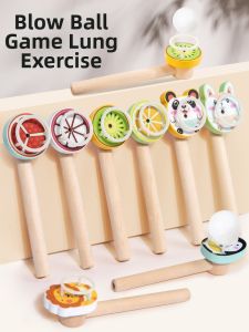Lung Capacity Training Sensory Integration Wooden Floating Ball Toy