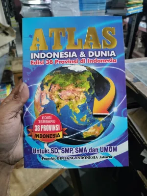 buku atlas indonesia dan dunia edisi 38 provinsi di indonesia (16×23cm)
