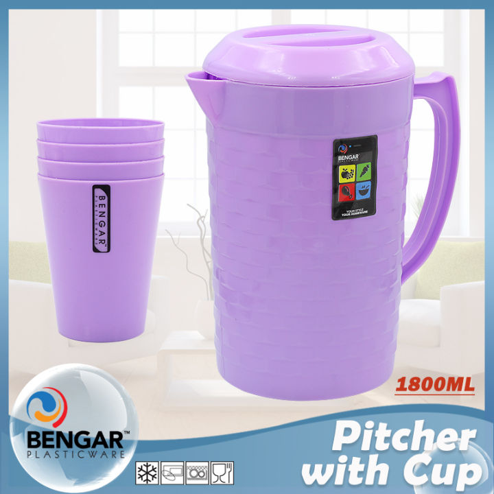 pitcher /plastic cup/ pitcher /plastic/baso/ water jag for water /water  bottle/set /water jag /plastic/ drinking cups/pitchel/water pitcher /baso/pitchel/cup/ water pitcher/ cup/ jag for water /drinkware /plastic  drinking/ 9177/B-18(4) | Lazada PH