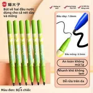 MPRINCE | Bút Dấu Đôi Đầu Nhỏ Chống Nước Drying Nhanh Dựa Trên Nước