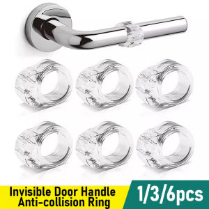 1/3/6 miếng đệm tay nắm cửa silicon chặn cửa trong suốt đệm giảm thanh chống va chạm gia dụng đệm chắn khi va chạm giảm thanh