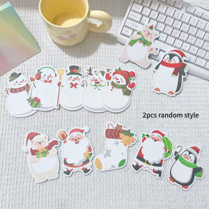 1PC Christmas Cartoon Shaped Sticky Notes 20 sheets Santa Snowman Penguin Bear Self-Stick Note Pads Random Patterns