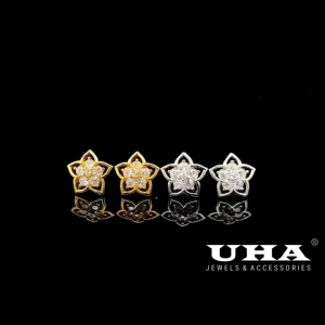 B1479 Bông tai nữ  đính đá sáng lấp lánh UHA