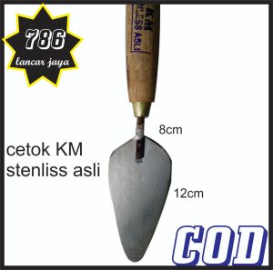 786 Terlaris cetok sendok semen stenliss km asli ukuran kecil 8x12 cm alat tukang alat aduk luluh