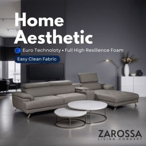 L shape Leather Fabric Easy clean sofa Nordic scandinavia sofa