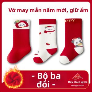 Vớ Bé Sơ Sinh Bằng Cotton Ấm Áp Dày