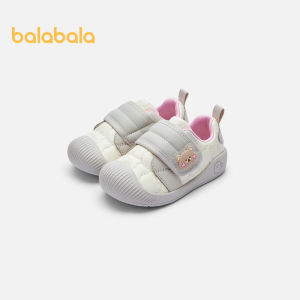 Balabala รองเท้าเด็กรองเท้าเด็กระบายอากาศน่ารักรองเท้าเด็กเด็กผู้หญิงสมบัติ2024ใหม่ไม่ลื่นเวลโคร